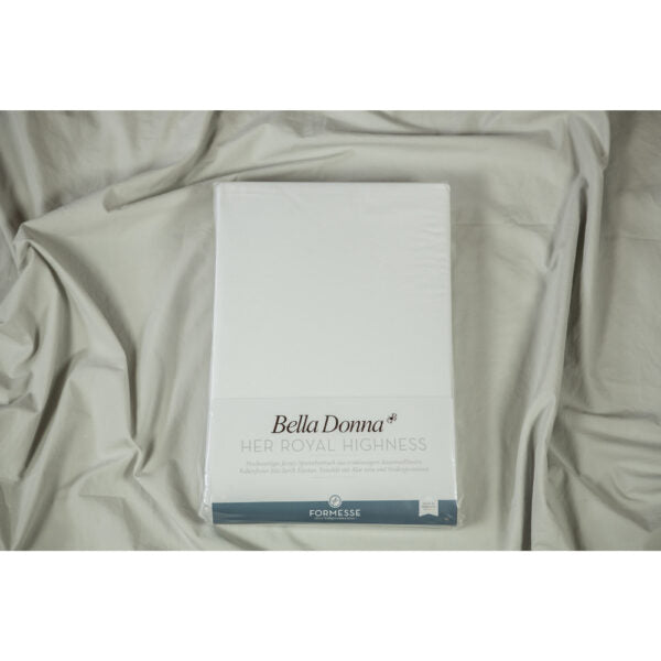 Bella Donna Jersey stræklagen, hvid 180×200-200×220 cm