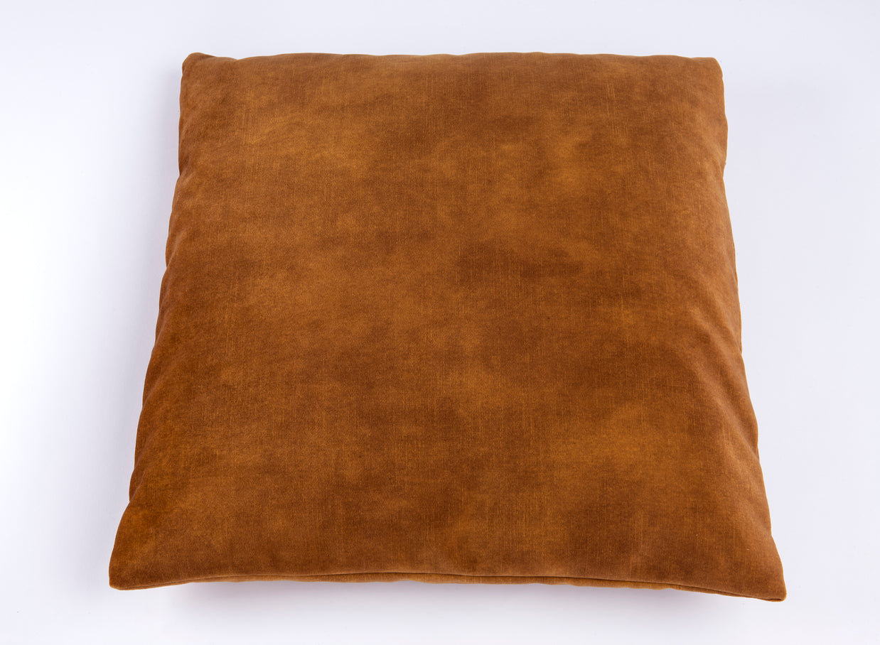 Cognac velour 50 x 50 cm